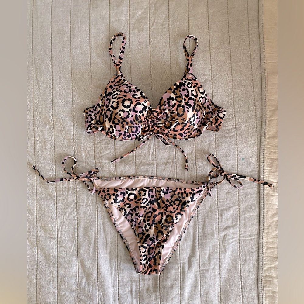 Shade & Shore - Leopard Print Bikini, Pink, Nude, & Brown